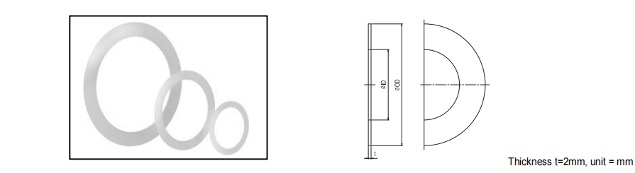 TKF TK-FUJINKIN TKSCT 富士金 法兰连接 聚四氟乙烯垫片参数