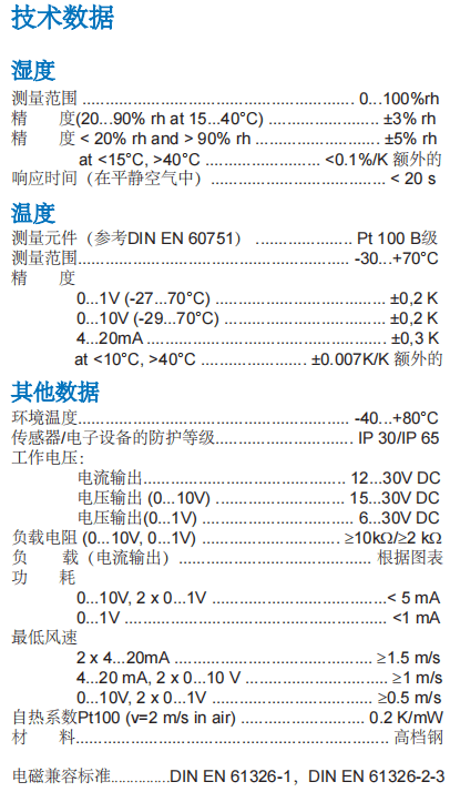 盖加美Galltec+mela C44 温湿度变送器参数