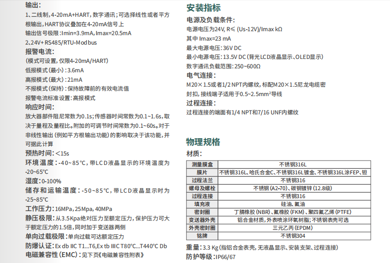 海康微影差压变送器HM-PS00-ABC参数